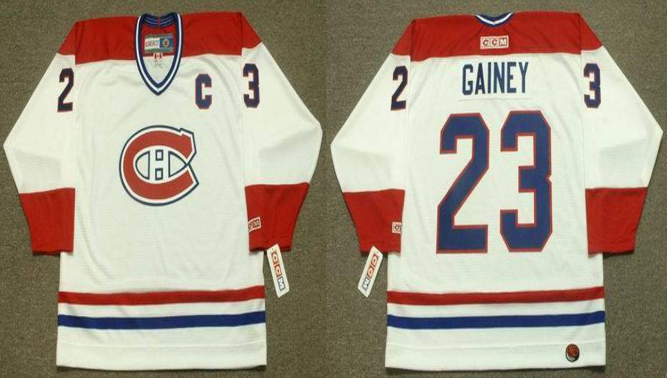 2019 Men Montreal Canadiens 23 Gainey White CCM NHL jerseys